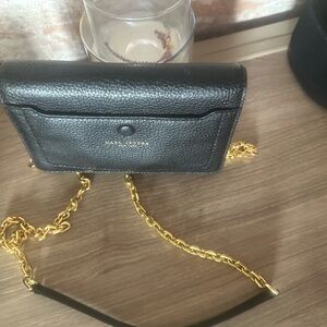 Marc Jacobs Black Crossbody Bag with Gold Chain